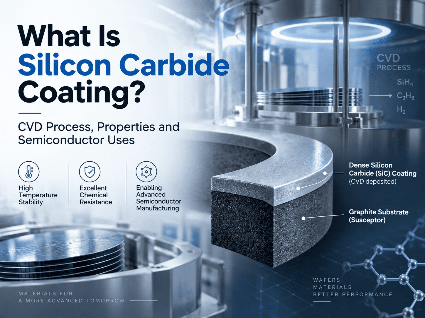 Apakah Salutan Silicon Carbide? Proses CVD, Sifat dan Kegunaan Semikonduktor
